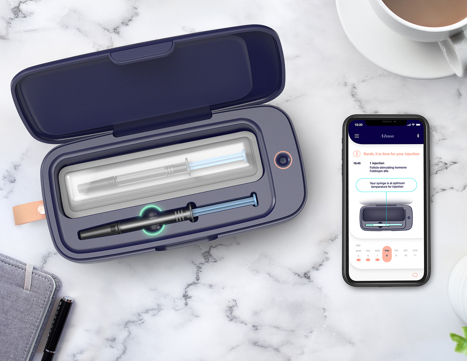 Alma fertility drugs smart cooling case concept