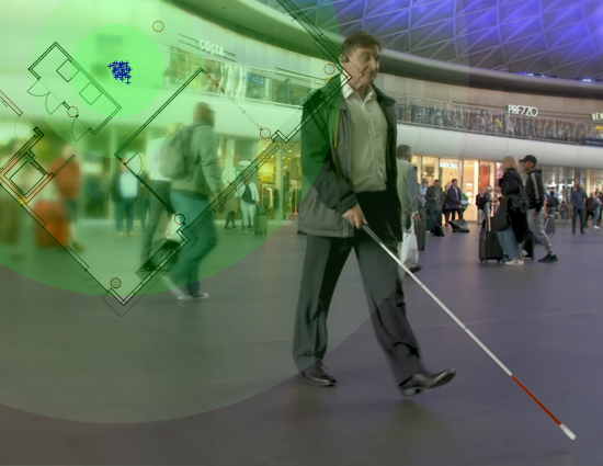 Helping visually impaired people to navigate indoor spaces